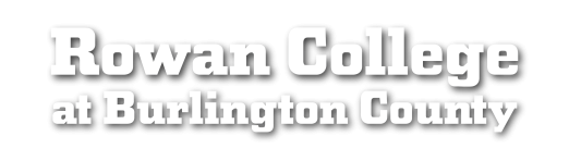 Image with the words Rowan College at Burlington County stacked.
