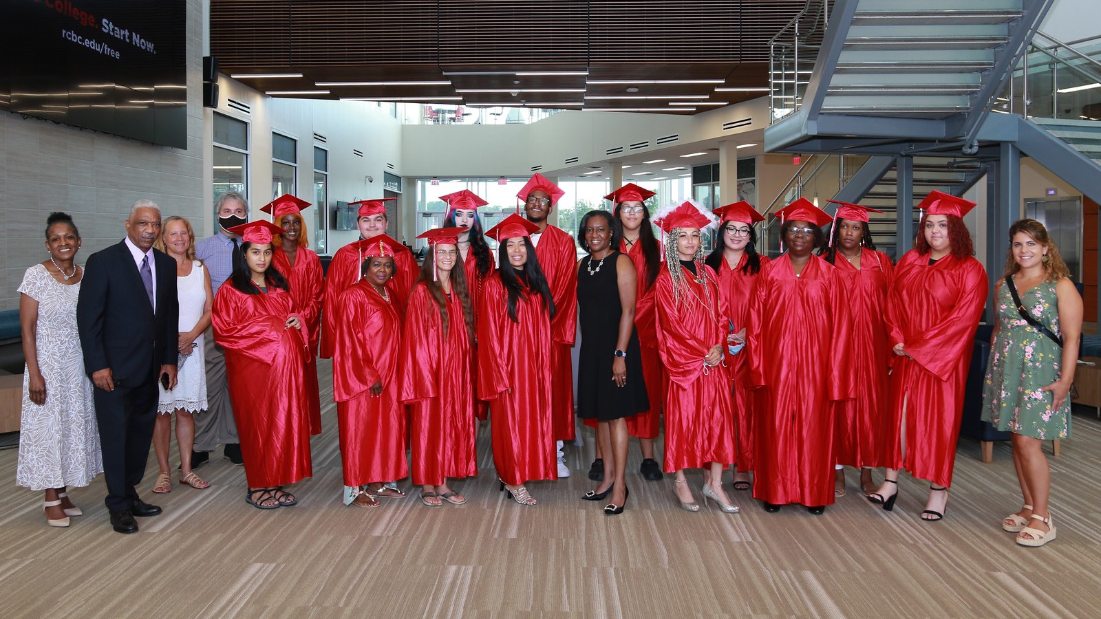 Staff and students at the 2021 Adult Basic Education Graduation Ceremony