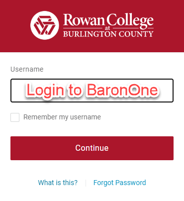 baronone login screenshot