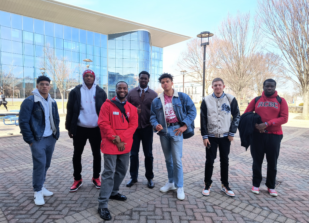 BRAVE group at Morgan State University campus tour 