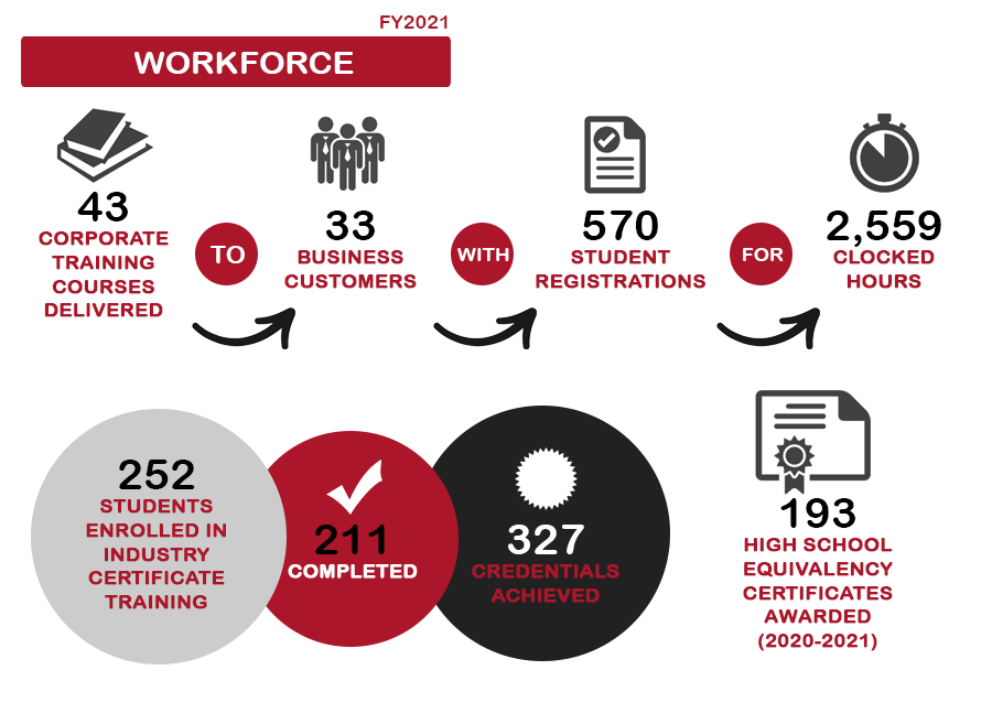 Workforce Data Infographic - See below for accessible text data