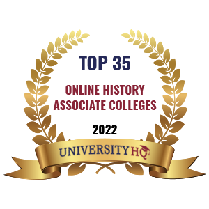 Top 35 - Online History Associate Colleges - 2022, UniversityHQ