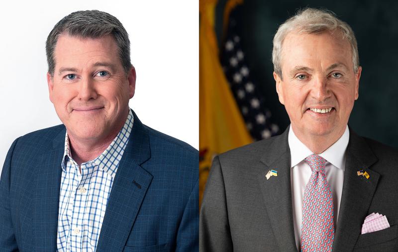 Phillies Broadcaster Gregg Murphy (Left) and New Jersey Governor Phil Murphy (right)