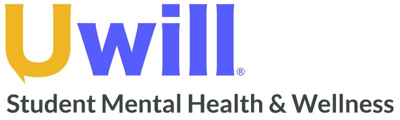Uwill logo that reads "Student Mental Health & Wellness" underneath a yellow "U" and "will" written in indigo.