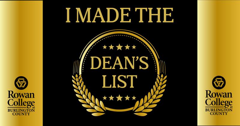Decorative social media badge for dean's list student