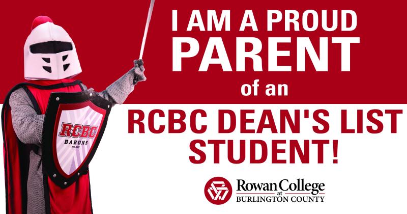 Decorative social media badge for dean's list parent