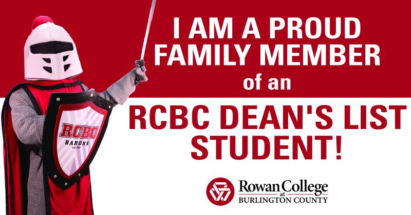 Decorative social media badge for dean's list for proud family member