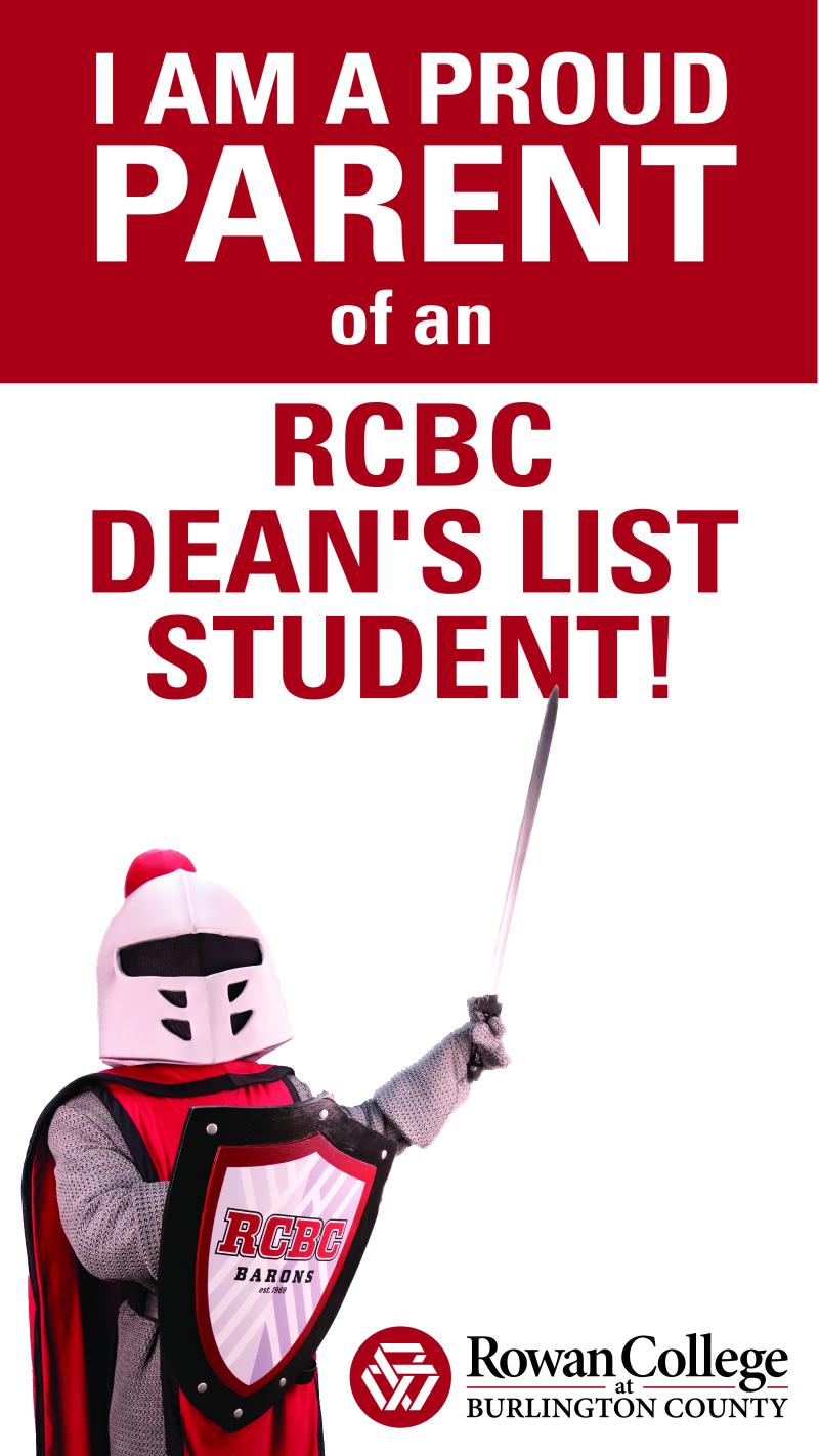 Decorative social media badge for dean's list parent