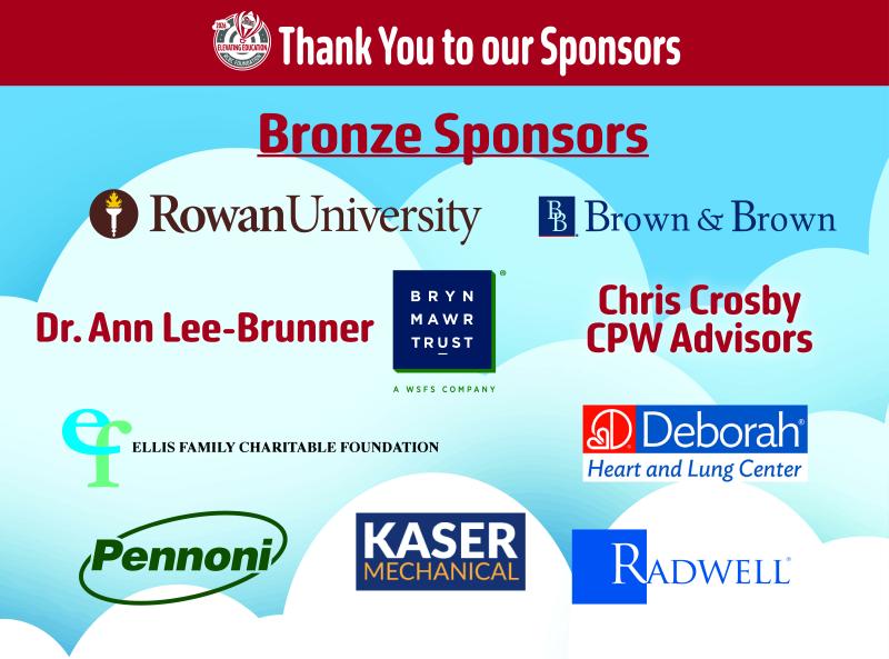 Elevating Education 2026 Bronze Sponsors: Rowan University, Brown and Brown, Dr. Ann Lee-Brunner, Cris Crosby CPW Advisors, Deborah, Pennoni, Kaser, Radwell,