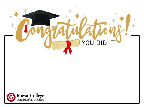 RCBC digital sign example for commencement with the words congratulations! You did it