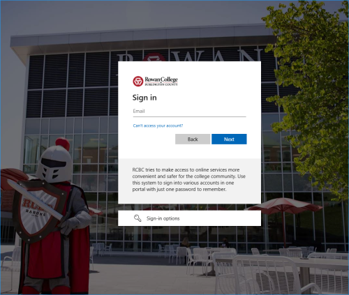 Screenshot of Baronone sign in page