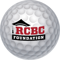 Golf ball with RCBC Foundation logo on it