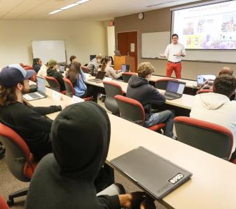 RCBC students sitting at desks inside a classroom