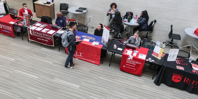 Transfer Fair inside Student Success Center lobby