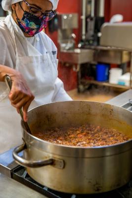 Diana Walker cooking chili