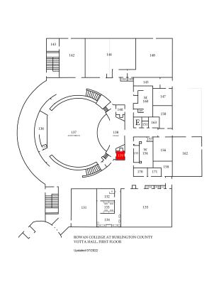 Votta Hall Lactation Room highlighting first floor, room 139