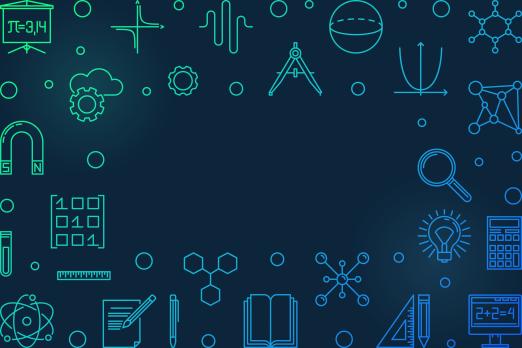 Graphic design using STEM icons