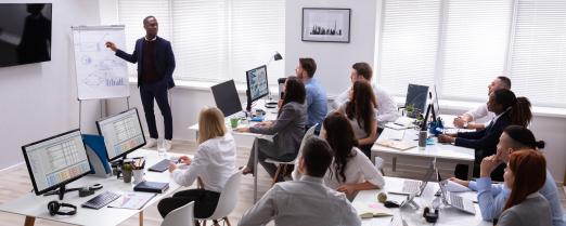 Corporate training classroom