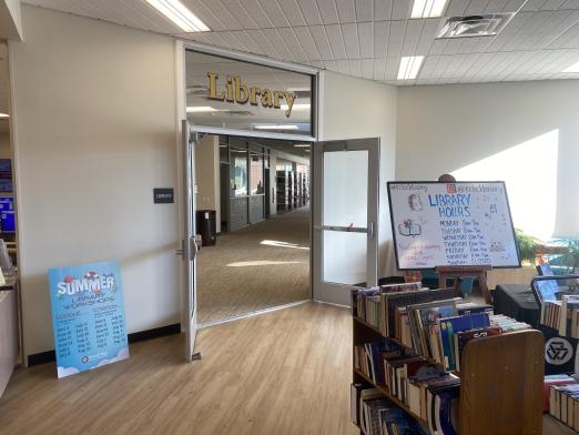 The library's new doors
