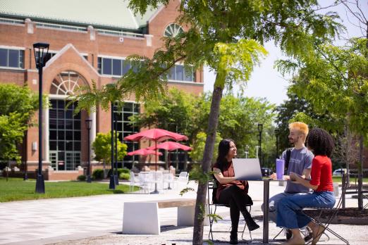 RCBC students chatting on the quad