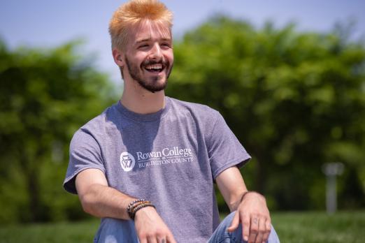 Kohen Aselin poses on the quad outside.