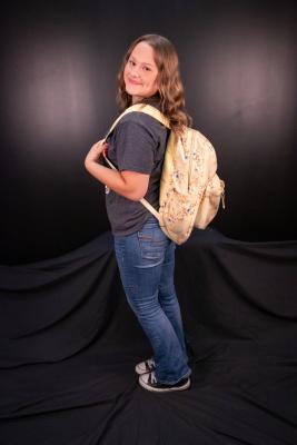 Kristal Thompson poses in the studio.