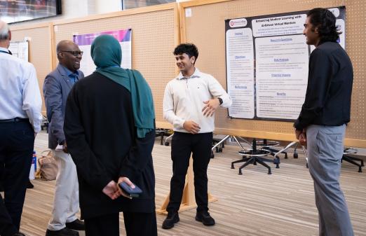 RCBC students showcasing their research symposium projects 