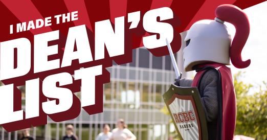 Decorative social media badge for dean's list student