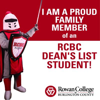 Decorative social media badge for dean's list family member