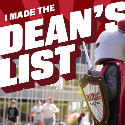 Decorative social media badge for dean's list student