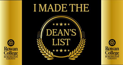 Decorative social media badge for dean's list student