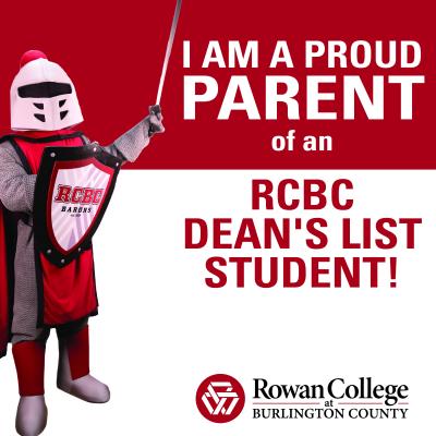 Decorative social media badge for dean's list parent