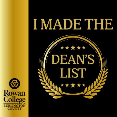 Decorative social media badge for dean's list student