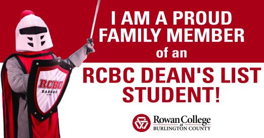 Decorative social media badge for dean's list for proud family member