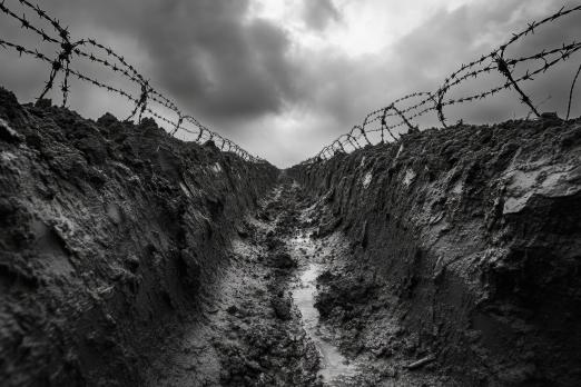Battle trenches from World War 1