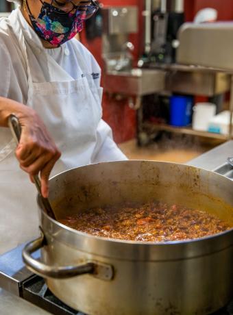 Diana Walker cooking chili